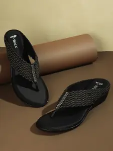 V-WALK Women Embellished Wedge Heel Sandals