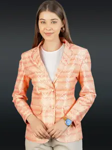 INDOPHILIA Printed Single-Breasted Blazer