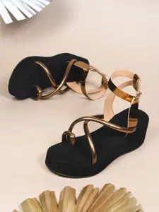 Try Me Women Open Toe Platform Heel Sandals