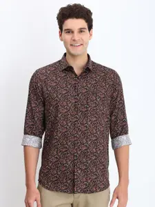 Allen Solly Men Classic Spread Collar Ethnic Motifs Printed Cotton Slim Fit Casual Shirt