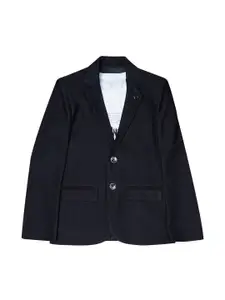 CHARCHIT Boys Long Sleeves Single-Breasted Blazers and T-Shirt