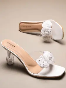 Try Me Women Embellished Open Toe Slim Heel Sandals