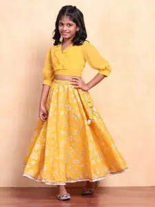 Biba Girls V-Neck Top With Skirt