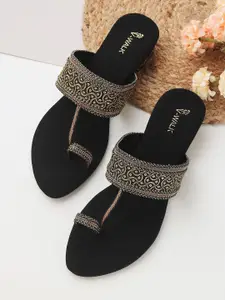 V-WALK Women Embroidered Ethnic Party Block Sandals