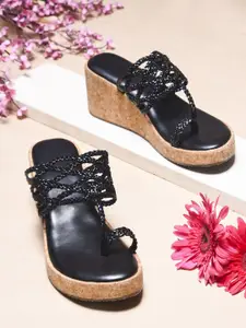 Try Me Women Open Toe Wedge Heel Sandals