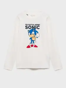 Mango Kids Boys Pure Cotton Sonic Printed T-shirt