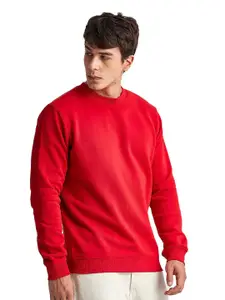 SONIBROS Mens Plain Solid Sweatshirt