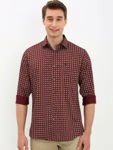 Allen Solly Men Spread Collar Floral Printed Cotton Slim Fit Casual Shirt