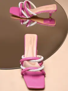 Try Me Women Colourblocked Open Toe Stiletto Heel Sandals