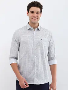 Allen Solly Men Spread Collar Geometric Printed Cotton Slim Fit Casual Shirt