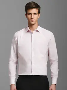 Louis Philippe Men Spread Collar Geometric Printed Cotton Slim Fit Formal Shirt