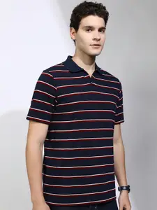 HIGHLANDER Men Striped Polo Collar T-shirt