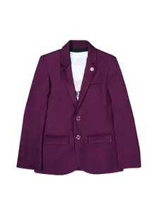 CHARCHIT Boys Long Sleeves Single-Breasted Blazers and T-Shirt