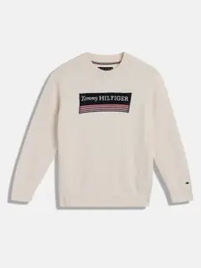 Tommy Hilfiger Boys Brand Logo Printed Cotton Sweatshirt
