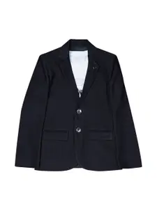 CHARCHIT Boys Long Sleeves Single-Breasted Blazers and T-Shirt