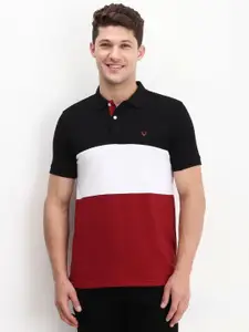 Allen Solly Men Colourblocked Polo Collar Cotton T-shirt