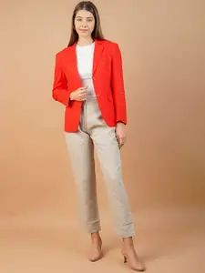 INDOPHILIA Notched Lapel Single-Breasted Linen Blazers