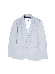 CHARCHIT Boys Long Sleeves Single-Breasted Blazers and T-Shirt