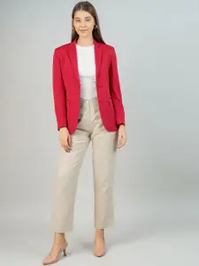 INDOPHILIA Notched Lapel Single-Breasted Casual Blazer