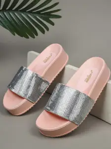 Try Me Women Ethnic Synthetic Leather Open Toe Platform Sandals