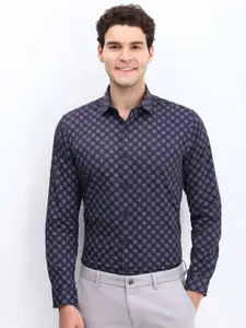 Allen Solly Men Spread Collar Floral Printed Cotton Slim Fit Formal Shirt
