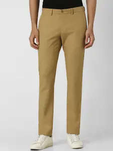 Van Heusen Men Slim Fit Mid-Rise Formal Trousers