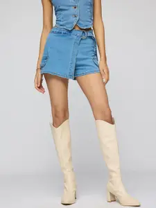 FREAKINS Women Denim A-Line Mini Skirt
