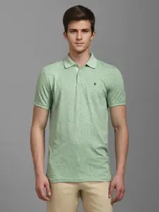 Louis Philippe Sport Men Printed Polo Collar Slim Fit T-shirt