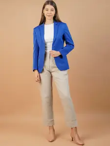 INDOPHILIA Notched Lapel Single Breasted Blazer