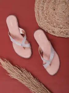 V-WALK Women Textured One Toe Flats