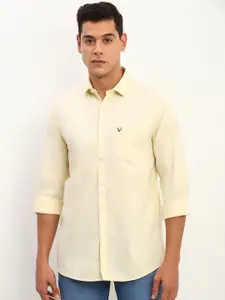 Allen Solly Men Spread Collar Solid Cotton Slim Fit Casual Shirt