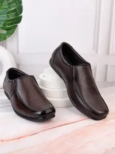 MENGLER Men Square Toe Leather Formal Slip-On Shoes