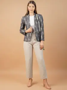 INDOPHILIA Printed Cotton Single-Breasted Blazer