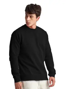 SONIBROS Mens Plain Solid Sweatshirt