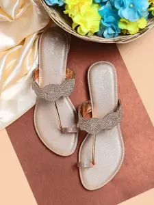 V-WALK Women Embellished One Toe Flats