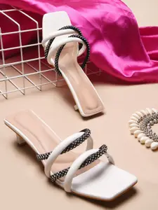 Try Me Women Embellished Open Toe Block Heel Sandals