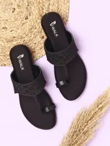 V-WALK Women Embellished Slip-On One Toe Flats