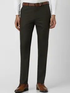 Van Heusen Men Checked Slim Fit Trousers