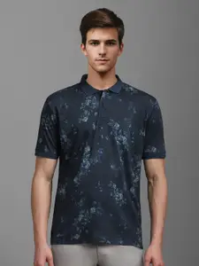 Louis Philippe Sport Men Floral Printed Polo Collar T-shirt
