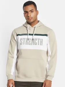 Octave Men Colourblocked Hooded Sweatshirt