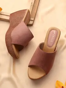 TRASE Women Suede Wedge Sandals