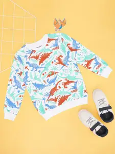 Pantaloons Junior Boys Printed Cotton Pullover Sweatshirt