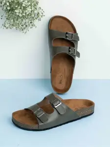 Inc 5 Women Buckle Detailed Open Toe Comfort Sandals