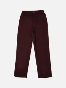 Pepe Jeans Boys Solid Mid-Rise Cotton Trousers