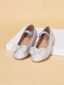 Pantaloons Junior Girls Textured Ballerinas with Bows Flats