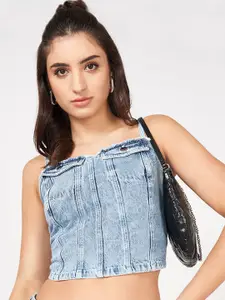SF JEANS by Pantaloons Women Cotton CropTop