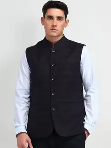 Arrow Checked Woven Nehru Jackets