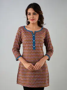 Anouk Women Ethnic Motifs Printed Pure Cotton Short Kurti