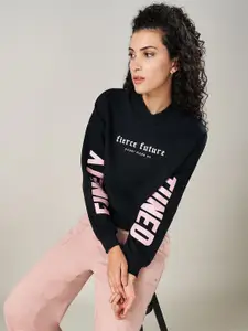 Ajile by Pantaloons Women Typography Printed Cotton Sweatshirt