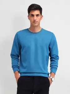 Arrow Men Round Neck Long Sleeves Cotton Sweatshirt